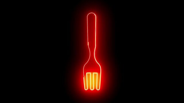  Different kitchen icon  neon animation