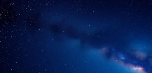 Obraz premium Vast, star-studded galaxy, deep blue night sky, stunning, galaxy