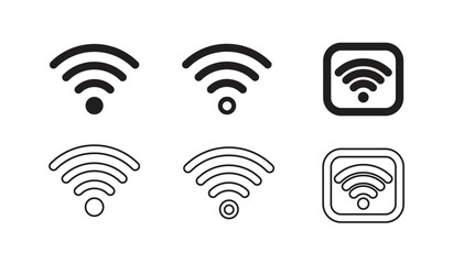Set of Wi-Fi Signal Icons