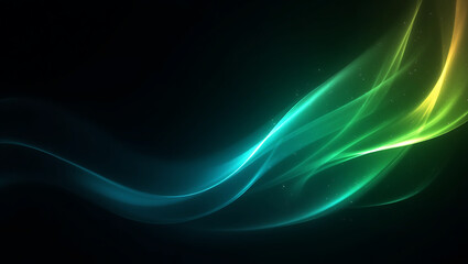 Obraz premium Green Noise Grainy Gradient Background Abstract Emerald Teal Lime Neon Light Glow