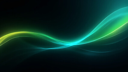 Green Noise Grainy Gradient Background Abstract Emerald Teal Lime Neon Light Glow