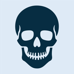 Skull silhouette tattoo vector illustration