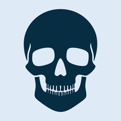 Skull silhouette tattoo vector illustration