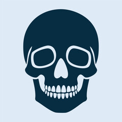 Skull silhouette tattoo vector illustration design