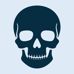 Skull silhouette tattoo vector illustration design