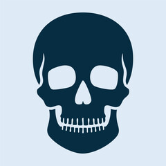 Hand drawn skull tattoo vector illustration design