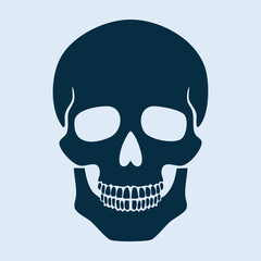 Hand drawn skull tattoo vector illustration design