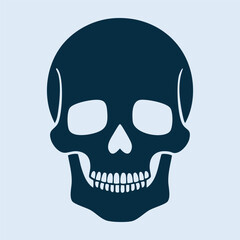 Hand drawn skull tattoo vector illustration