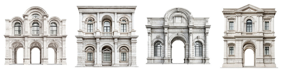 Obraz premium Ornate classical architecture of historic palaces and buildings