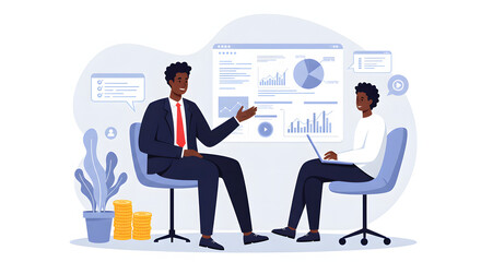 Business Meeting Data Analysis Teamwork Success