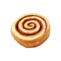 Fototapeta premium Delicious Cinnamon Roll Pastry Isolated on Black Background