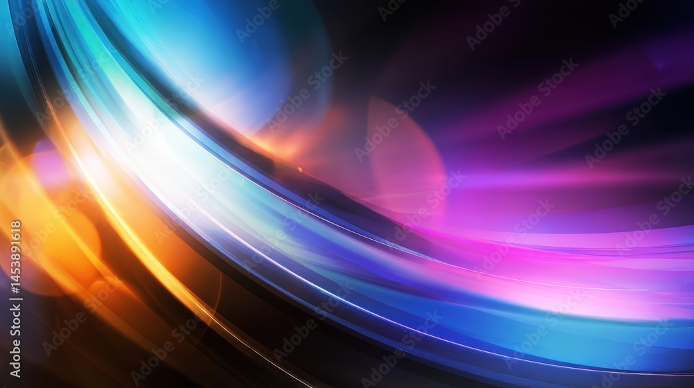 Aufkleber vibrant abstract light trails in a dynamic swirl, showcasing colors blending seamlessly in motion