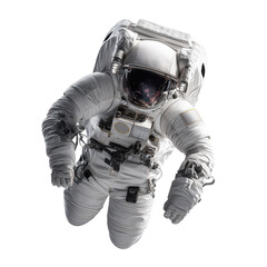 Astronaut in Spacesuit, Floating in Space, Exploring the Universe , isolated on white background PNG