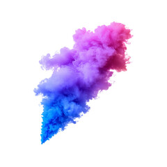 Fototapeta premium Abstract Colorful Smoke Plume on Black Background