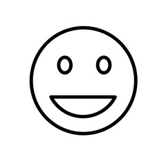 Fototapeta premium Smiling face icon in outline style