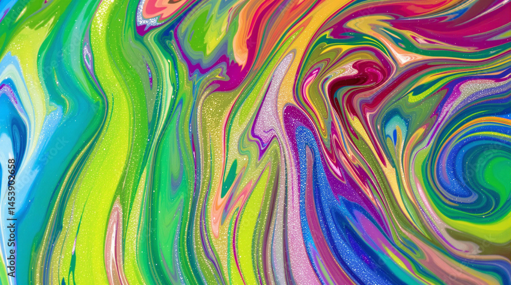 Poster abstract colorful swirl: vibrant and dynamic abstract artwork featuring a mesmerizing swirl of multi