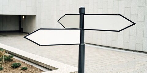 Obraz premium Business Signpost Representing Direction, Goals, and Strategic Focus