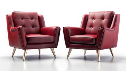 red leather armchair