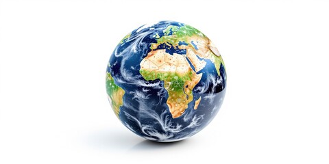 Fototapeta premium Global Perspective on White Background - Design Element