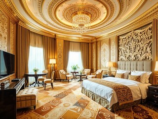 Luxurious Hilton Hotel in Kyiv, Ukraine - November 2021