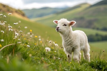 Fototapeta premium sheep in the meadow