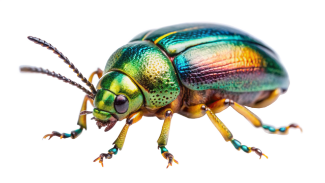 green bug isolated on white