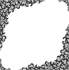 Floral ornamented frame; old style ornate decoration