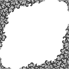 Floral ornamented frame; old style ornate decoration