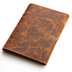 Elegant Brown Leather Wallet with Texture and Unique Design