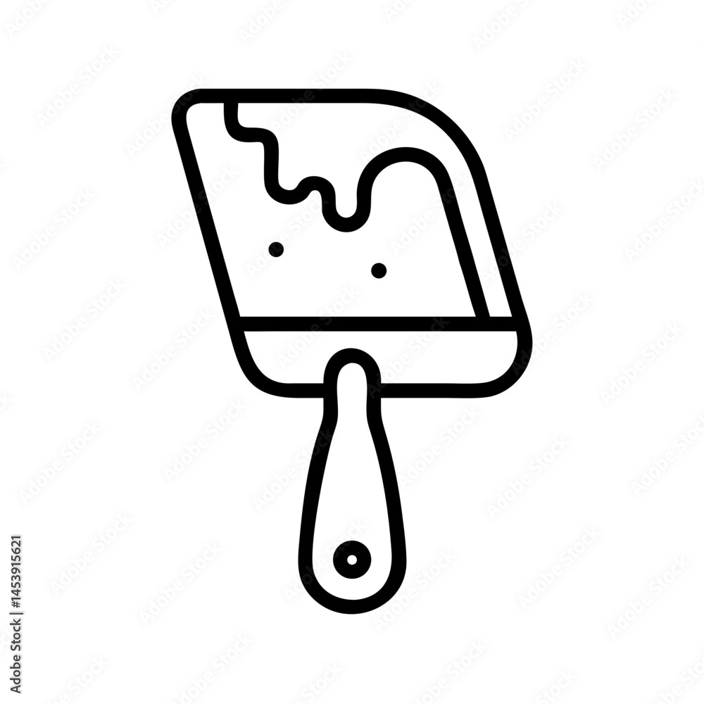 Poster icing spatula on transparent background for web and graphic design