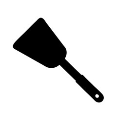 icing spatula silhouette on transparent background for web and graphic design