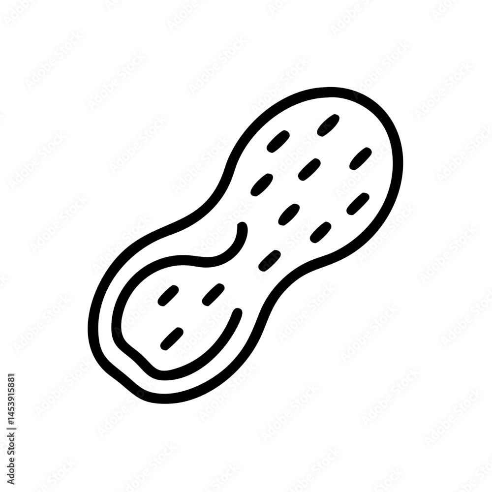 Poster peanut on transparent background for web and graphic design