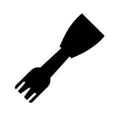 pastry brush silhouette on transparent background for web and graphic design