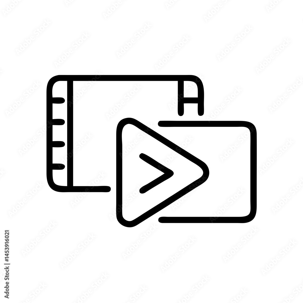 Poster play button media or event access e g movie on transparent background for web and graphic design