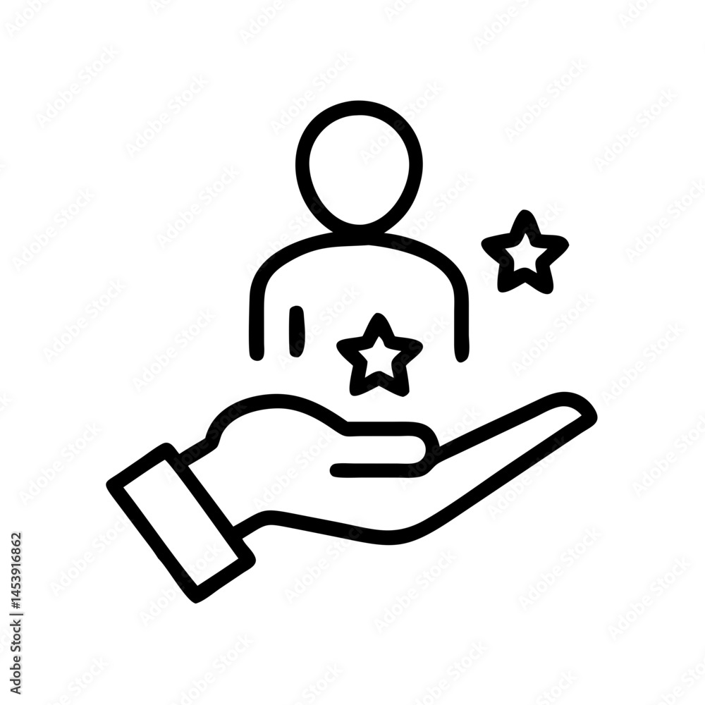 Poster user single person personal or individual offer on transparent background for web and graphic design