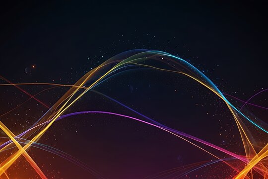 Abstract fractal design with glowing neon lines creates a dynamic blue wave pattern
