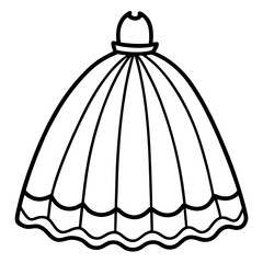 Minimal Crinoline Vector on White