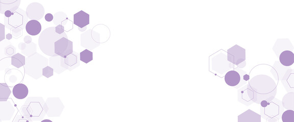 Geometric abstract background with simple purple hexagons.