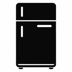 Refrigerator, fridge icon vector on white background.