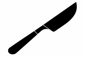 Butter Knife Silhouette Vector Illustration 
