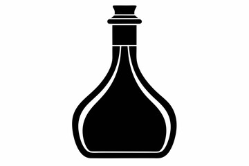 Cooking Oil Bottle Silhouette Vector Illustration
