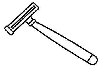 Razor Holder Line Art Vector Illustration  