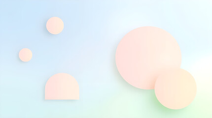 Abstract Floating Pastels - A soft and serene abstract background featuring a gentle gradient transitioning across delicate pastel hues of blue, green, yellow, and pink.