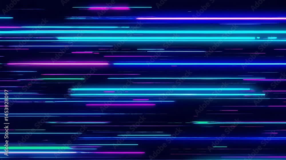 Poster dynamic glowing lines background with blurred motion effect for technological designs