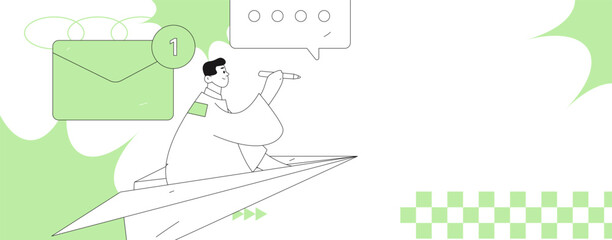 Communicate with consultants flat vector character concept operation hand drawn illustration
