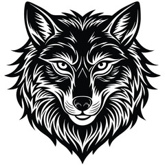 Silhouette of a howling wolf, white background, Wolf walking silhouette illustration animal vector, Wolf howling vector silhouette, wolves running black silhouette vector, Wolf angry silhouette vector