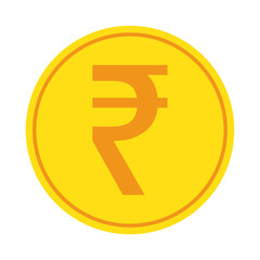 rupee currency symbol isolated on transparent background