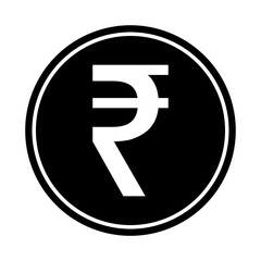 rupee currency symbol isolated on transparent background