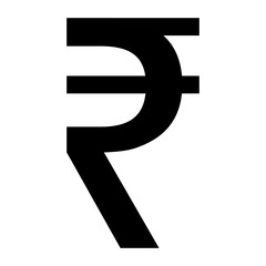 rupee currency symbol isolated on transparent background