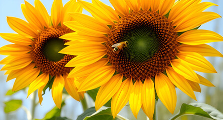 sunflower with bee